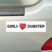 Girsl Heart Dubstep Bumpersticker (Op auto)