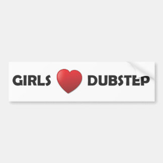 Girsl Heart Dubstep Bumpersticker