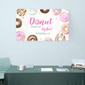 Giry Roze Blauwgroen Pastel Donut Grow Up Kids Ver Spandoek (Beurs)