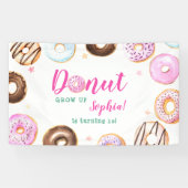 Giry Roze Blauwgroen Pastel Donut Grow Up Kids Ver Spandoek (Horizontaal)