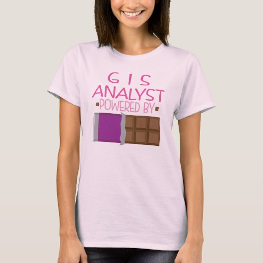 GIS-analist Chocolate Gift voor haar T-shirt (Voorkant)