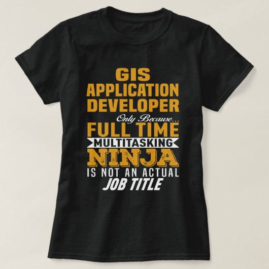 GIS Application Developer T-shirt (Design voorkant)