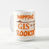GIS, Geodesie, landmeter drinkt Koffiemok (Voorkant links)