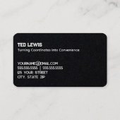 GIS GPS Services Premium Visitekaartje (Achterkant)