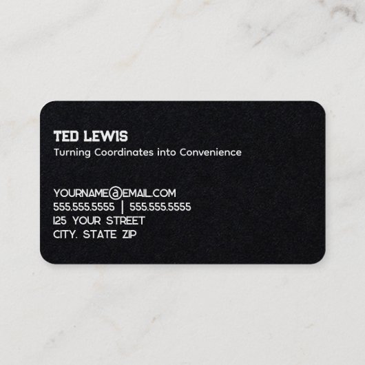 GIS GPS Services Premium Visitekaartje (Achterkant)