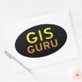GIS Guru Ovale Sticker (Envelop)