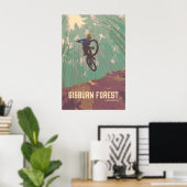 Gisburn Forest Mountainbike Reisposter Poster (Thuiskantoor)