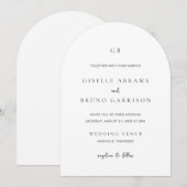 Giselle Classic Monogram Elegante bruiloft Kaart (Voorkant / Achterkant)