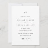 Giselle Classic Monogram Elegante bruiloft Save The Date (Voorkant)