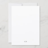 Giselle Classic Monogram Elegante bruiloft Save The Date (Achterkant)