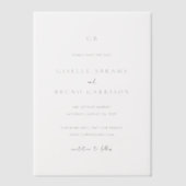 Giselle Monogram Elegante bruiloft Save the Date Vellum Uitnodigingen (Voorkant)