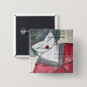 Gisha-badge Vierkante Button 5,1 Cm (Voorkant /achterkant)