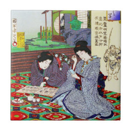 Gisha lady garden tegeltje