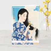 Gisha lady maiko kaart (Gele Bloem)