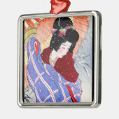 Gisha paraplla sneeuw winter metalen ornament (Links)