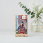 Gisha-portretkunst van de  dame van Cool japan Visitekaartje (Staand voorkant)