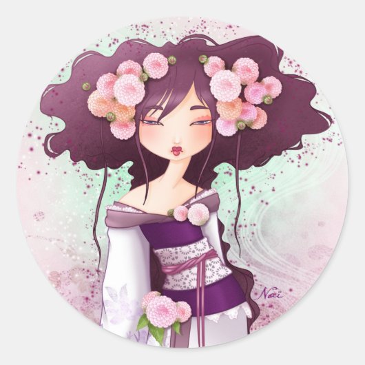 Gisha Ronde Sticker (Voorkant)