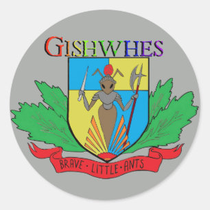 Gishwhit Brave Little Ants stickers grijs