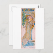 Gismonda, Sarah Bernhardt, Mucha Briefkaart (Voorkant / Achterkant)