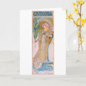 Gismonda, Sarah Bernhardt, Mucha Kaart (Gele Bloem)
