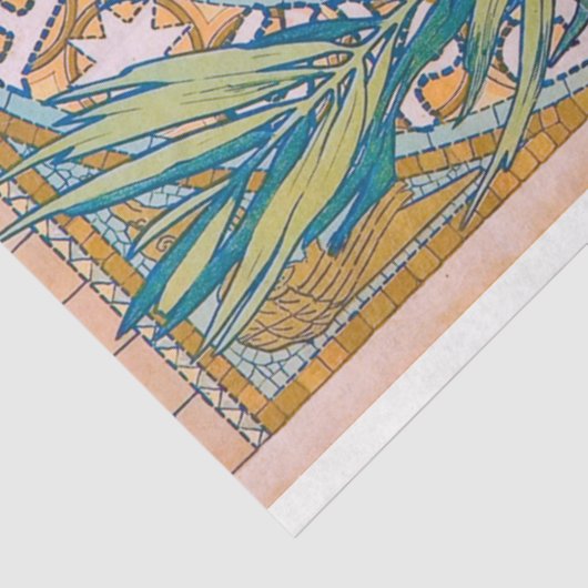 Gismonda, Sarah Bernhardt, Mucha Tissuepapier (Detail)