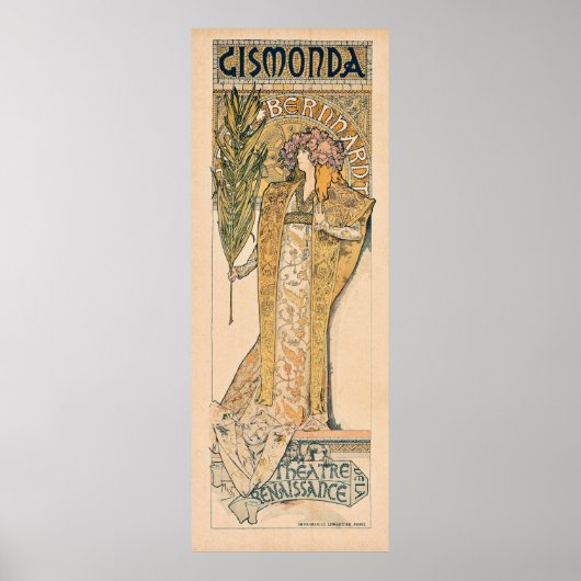 Gismonda van Alphonse Mucha Poster (Voorkant)