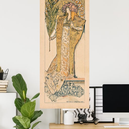 Gismonda van Alphonse Mucha Poster (Thuiskantoor)