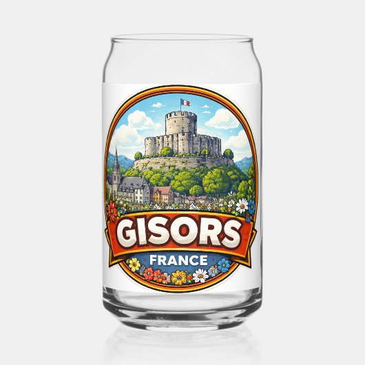 Gisors Frankrijk  Blikvorm Glas (Achterkant)