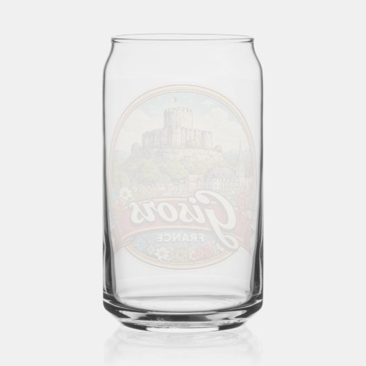 Gisors Frankrijk Blikvorm Glas (Voorkant)