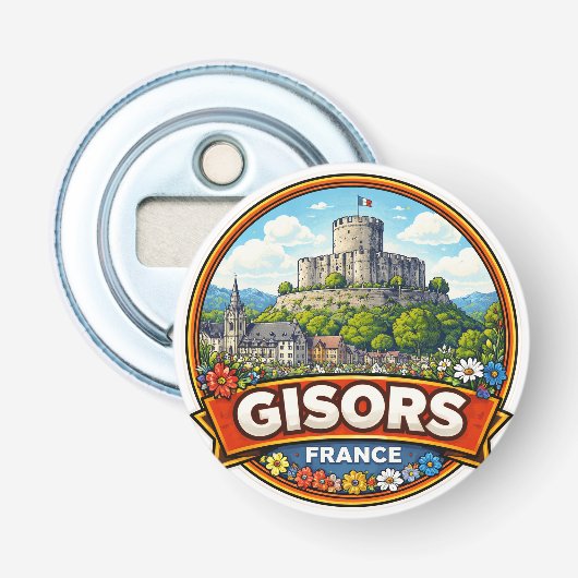 Gisors Frankrijk  Button Flesopener (Voorkant)