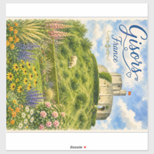 Gisors Frankrijk Kasteel Normandië aquarel Sticker