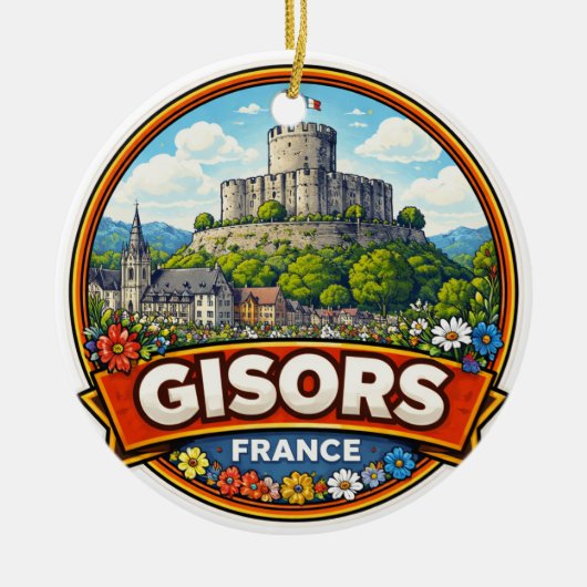 Gisors Frankrijk  Keramisch Ornament (Voorkant)