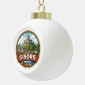 Gisors Frankrijk Keramische Bal Ornament (Rechts)