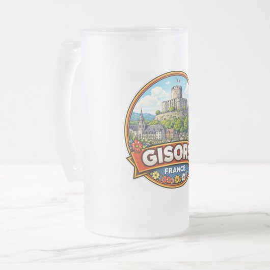Gisors Frankrijk  Matglas Bierpul (Voorkant links)