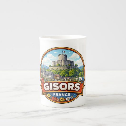 Gisors Frankrijk  Porselein Kop (Voorkant)