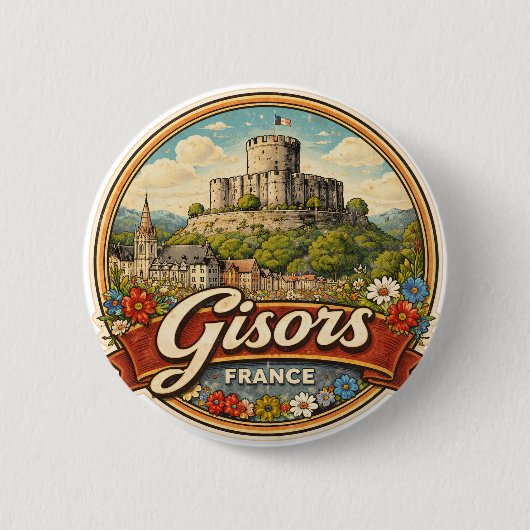 Gisors Frankrijk Ronde Button 5,7 Cm (Voorkant)