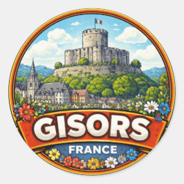 Gisors Frankrijk Ronde Sticker