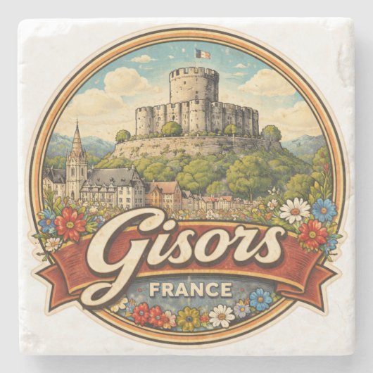 Gisors Frankrijk Stenen Onderzetter (Voorkant)