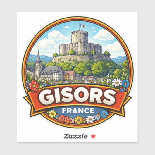 Gisors Frankrijk  Sticker (Vel)