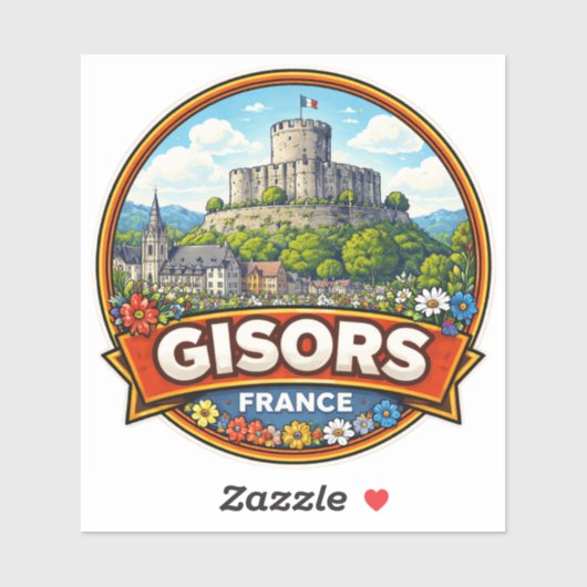 Gisors Frankrijk  Sticker (Vel)