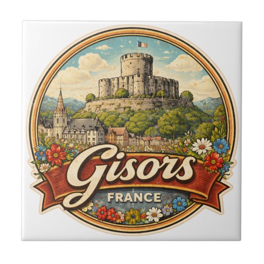 Gisors Frankrijk Tegeltje (Voorkant)
