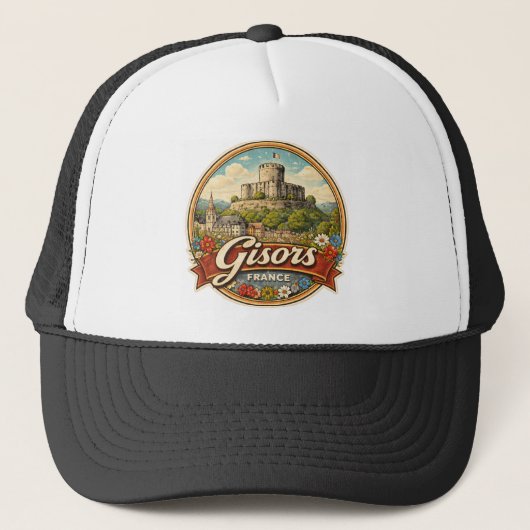 Gisors Frankrijk Trucker Pet (Voorkant)
