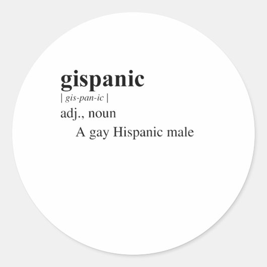 GISPANIC RONDE STICKER (Voorkant)