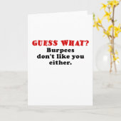 Gissing Welke Burpees niet van u ook niet houdt Kaart (Gele Bloem)