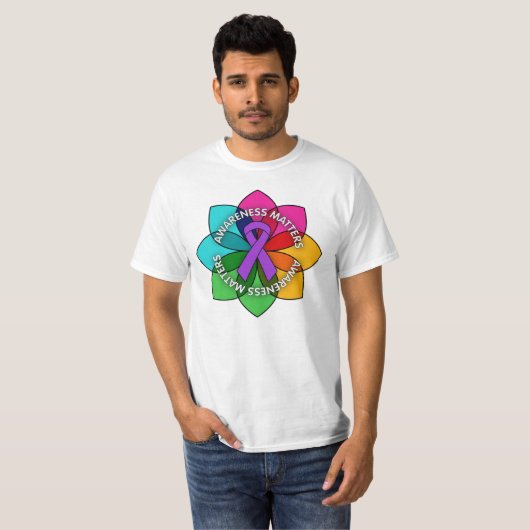 GIST Cancer Awareness Matts Petals T-shirt (Voorkant volledig)