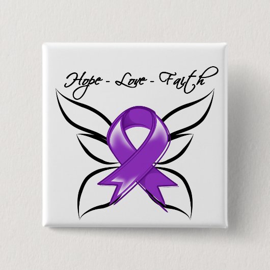 GIST Cancer Hope Love Faith Vierkante Button 5,1 Cm (Voorkant)