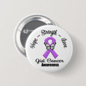GIST Cancer Hope Sterke Love Ronde Button 5,7 Cm (Voorkant /achterkant)