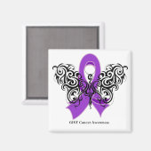 GIST Cancer Tribal Butterfly Ribbon Magneet (Voorkant / Achterkant)