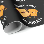 Gist Hoera Grappig Brood Puns Donker BG Cadeaupapier (Rol Hoek)