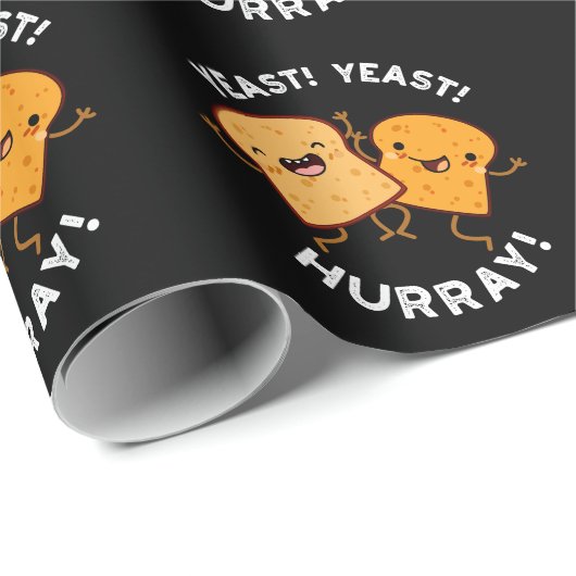 Gist Hoera Grappig Brood Puns Donker BG Cadeaupapier (Rol Hoek)